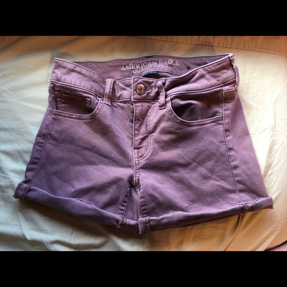 Dusty Rose American Eagle Midi Shorts